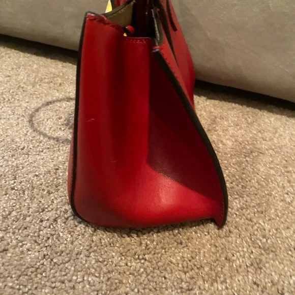 EUC Jimmy Choo Womens Red Leather Madeline Shoulder Bag Purse - Picture 4 of 7